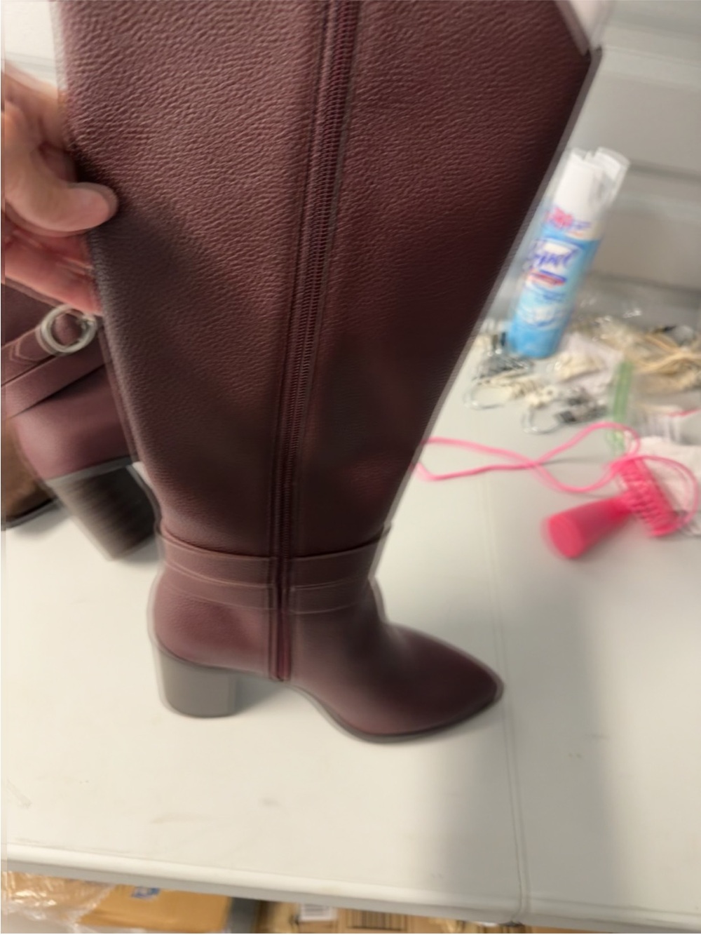 Women's Tall Burgundy Riding Boots size 10 new